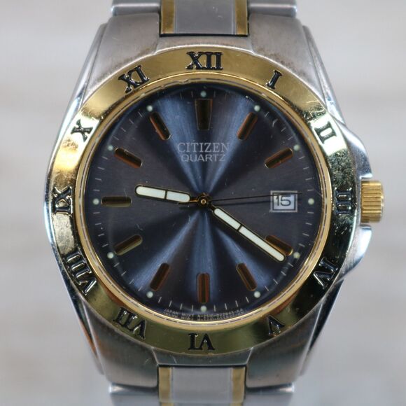 Citizen Quartz Men’s Watch – Pre-Owned, New Battery, Round, Two-Tone - Picture 1 of 10